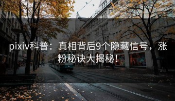 pixiv科普：真相背后9个隐藏信号，涨粉秘诀大揭秘！