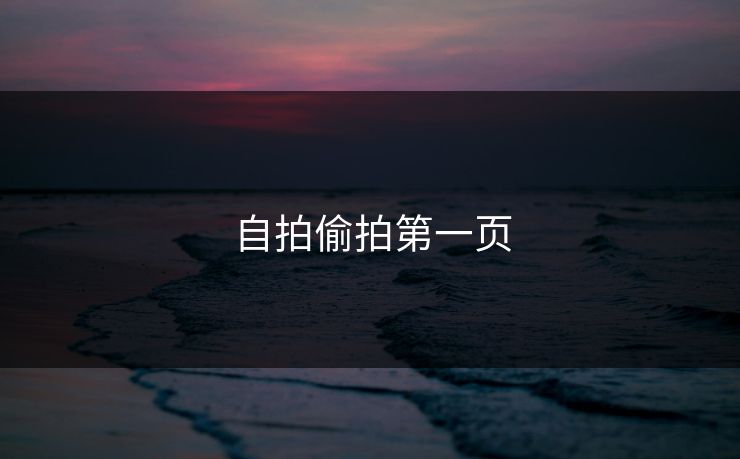 自拍偷拍第一页