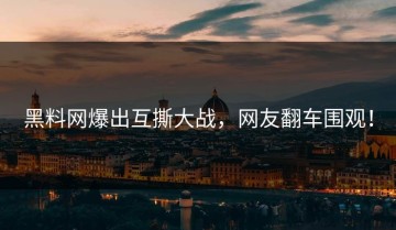黑料网爆出互撕大战，网友翻车围观！