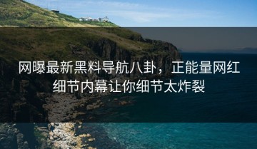 网曝最新黑料导航八卦，正能量网红细节内幕让你细节太炸裂