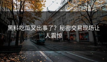 黑料吃瓜又出事了？秘密交易现场让人震惊