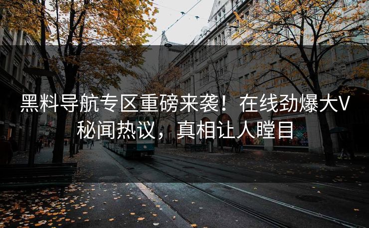 黑料导航专区重磅来袭！在线劲爆大V秘闻热议，真相让人瞠目