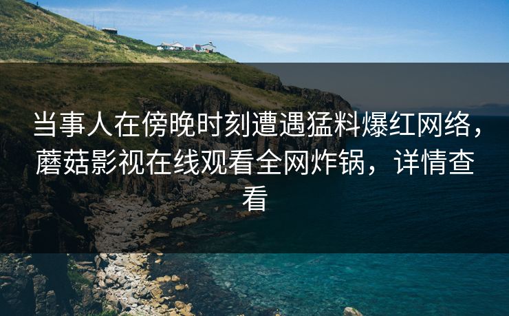 当事人在傍晚时刻遭遇猛料爆红网络,蘑菇影视在线观看全网炸锅,详情查看 当事人在傍晚时刻遭遇猛料爆红网络,蘑菇影视在线观看全网炸锅,详情查看
